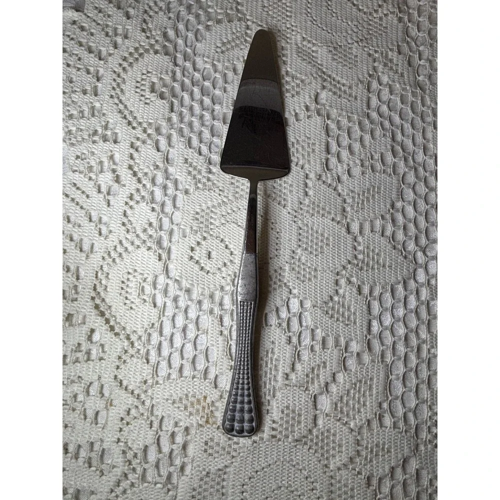 Vintage Haugrud Norway Pewter 18/8 Stainless Cake Pie Server Mid Century Modern